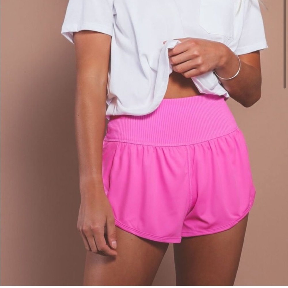 Free People Hot Pink Athletic Shorts